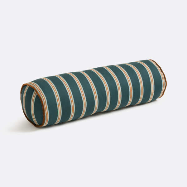 Coussin boudin Georgio La Redoute Intérieurs rayé avec passepoil en velours lisse