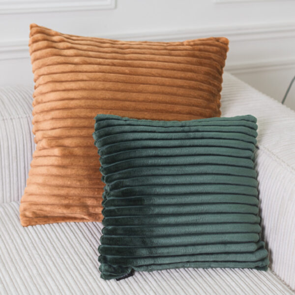 Coussin BOBOCHIC OSLO jaune carré en gros velours côtelé pour intérieur