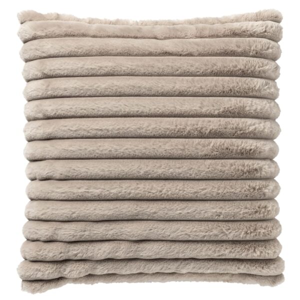 Coussin Dutch Decor Hazel beige carré à rayures continues sur fond clair