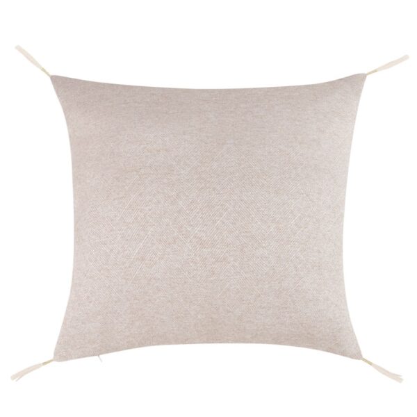 Coussin à pompons Maisons du Monde beige irisé en 60 x 60 cm