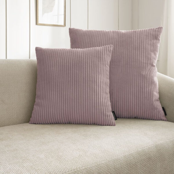 Coussin biface BOBOCHIC STOCKHOLM violet carré à deux faces textiles