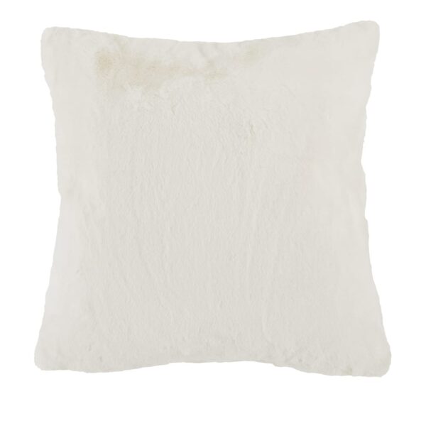 Coussin Maisons du Monde ANDY blanc uni, format carré pour canapé ou fauteuil