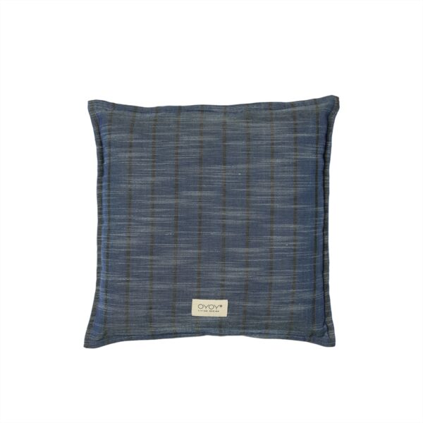 Coussin Kyoto OYOY Living Design bleu à rayures pour terrasse