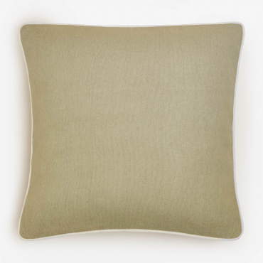 Coussin Cianan Sklum carré vert laurier avec housse en coton