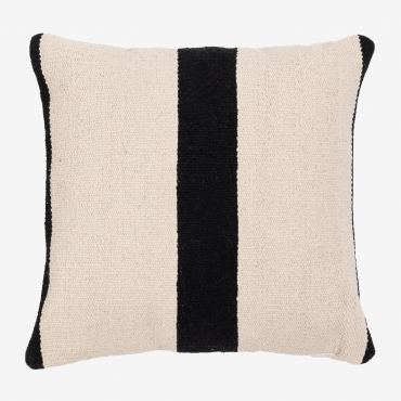 Coussin Corwin Sklum carré noir et blanc avec housse en coton