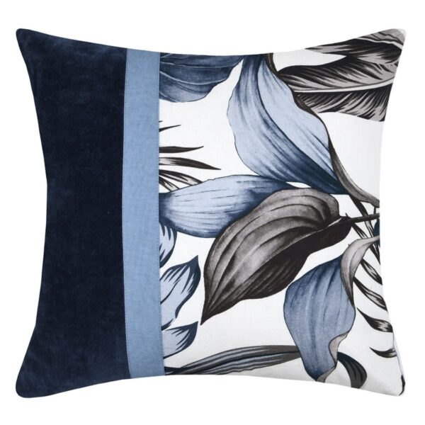 Coussin Lovely casa Paraiso carré bleu avec motif de princesse sur une licorne