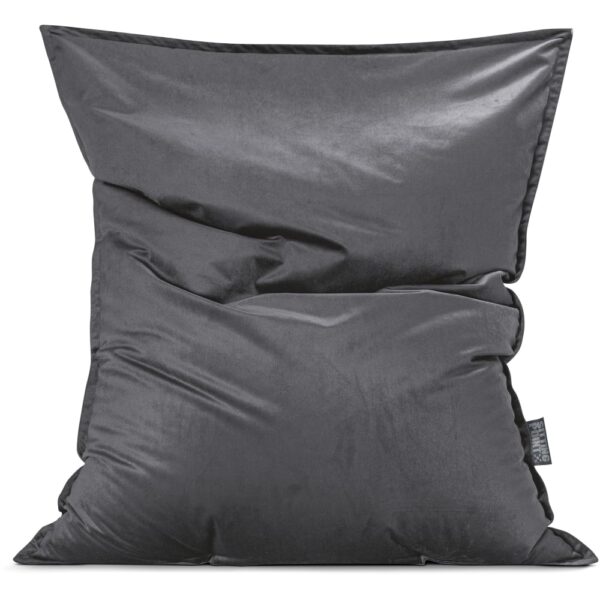 Coussin géant Sitting Point Marla anthracite à l’aspect velours