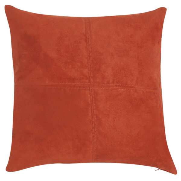 Coussin effet suédine Maisons du Monde terracotta pour une décoration chaleureuse