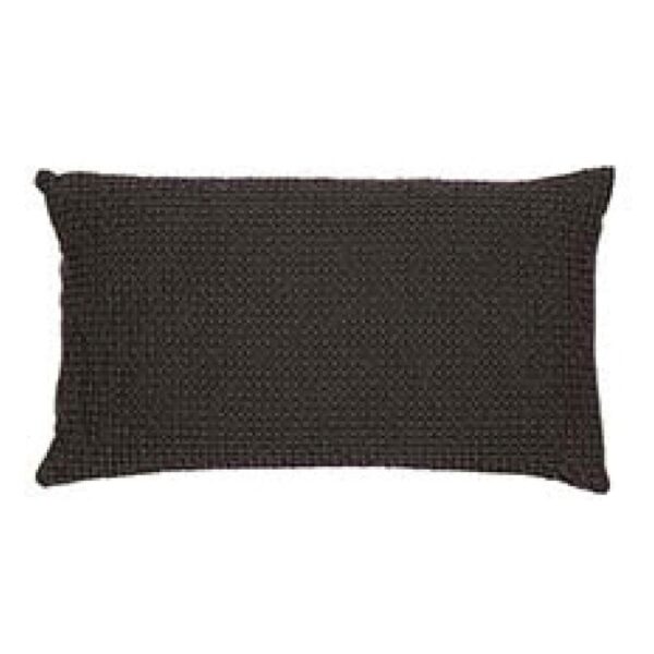 Coussin Vivaraise MAÏA carbone en coton texturé au tissage nid d’abeille