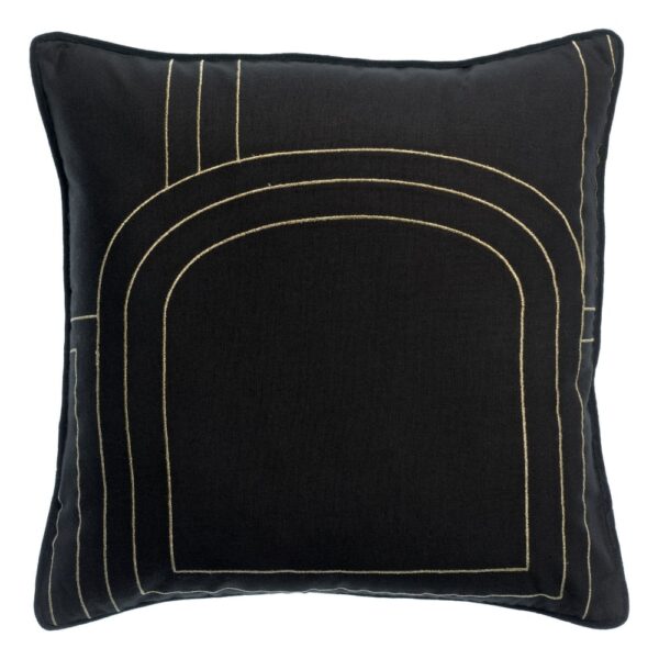 Coussin Jaden Vivaraise carré Caviar avec recto coton et lin