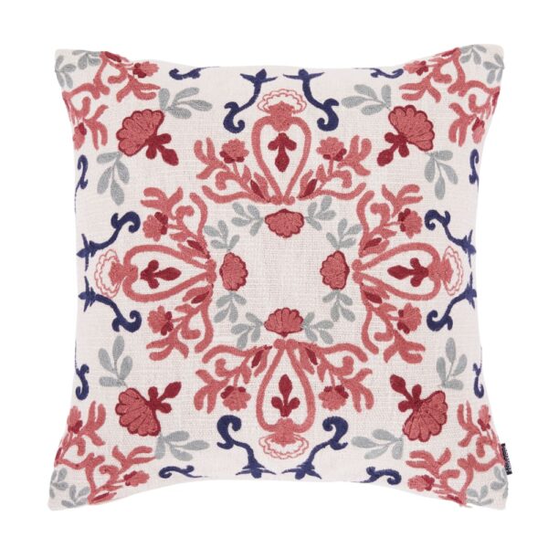 Coussin Maisons du Monde CATALDO carré en coton à motif brodé multicolore