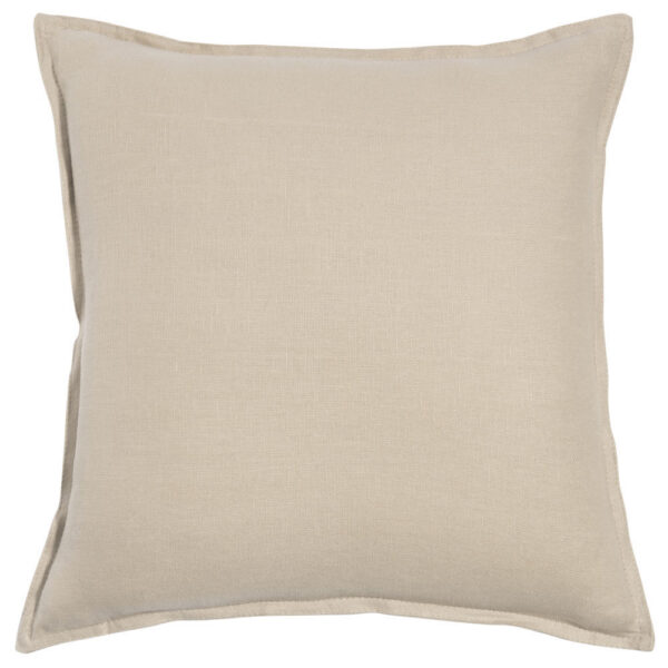 Coussin en lin lavé Maisons du Monde beige au format carré