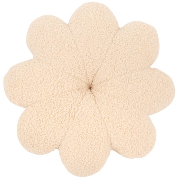 Coussin fleur Maisons du Monde DAPHNE en tissu à bouclettes écrues