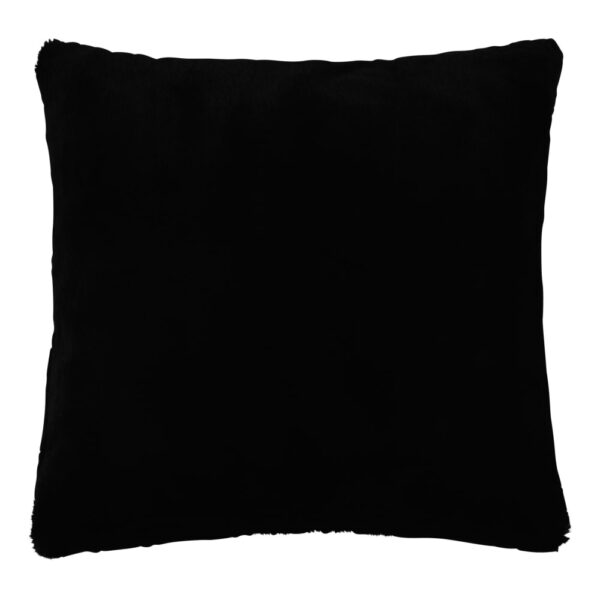 Coussin SOHO Maisons du Monde noir carré en imitation fourrure