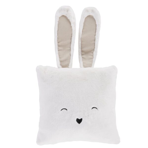 Coussin lapin Maisons du Monde ORIA blanc et carré pour chambre enfant