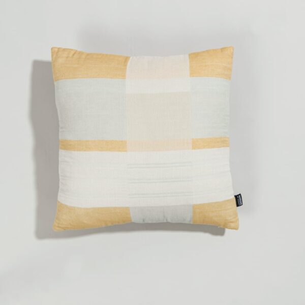 Coussin Maisons du Monde ESTIRA carré à motif géométrique tricolore en coton