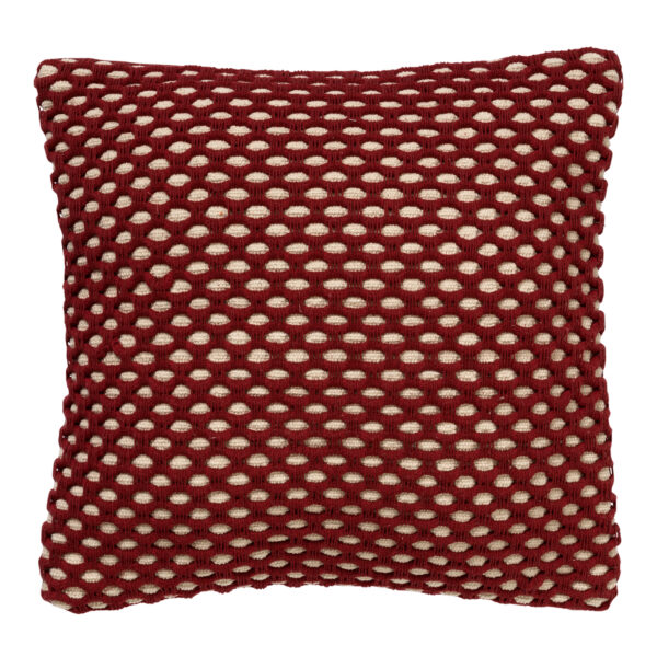 Coussin à carreaux Dutch Decor rouge, carré, au format 45 x 45 cm
