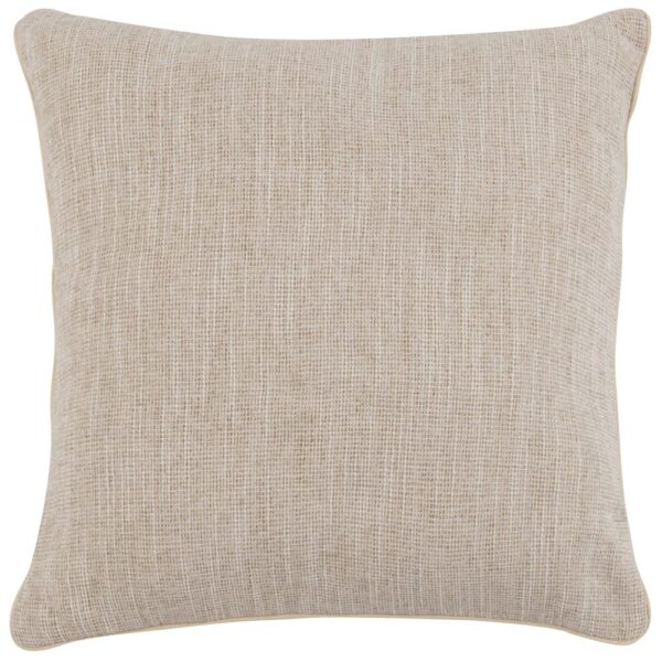 Coussin tissé Maisons du Monde beige au format carré de 50 x 50 cm