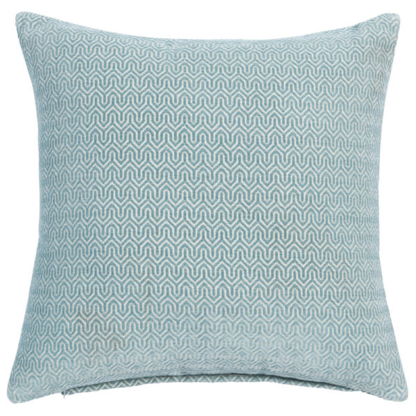Coussin jacquard Maisons du Monde bleu, tissage décoratif et format carré