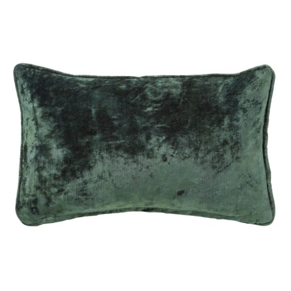 Coussin Hoii Chloé rectangulaire vert en velours de viscose uni