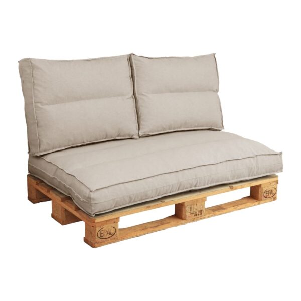 Dossier coussin palette CAMIF Heva sable pour salon de jardin modulable