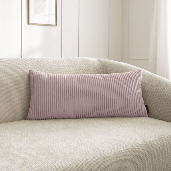 Coussins BOBOCHIC STOCKHOLM violets réversibles en velours, format allongé