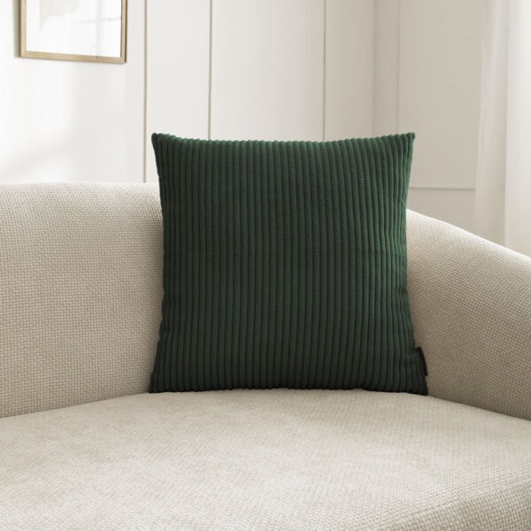 Lot de coussins BOBOCHIC STOCKHOLM verts, carrés et réversibles en velours