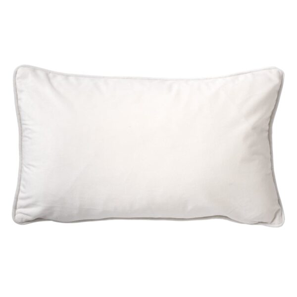 Coussin Dutch Decor Blanche blanc uni, format rectangulaire et garnissage polyester