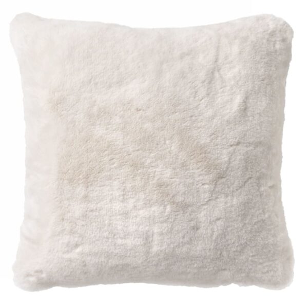 Coussin Dutch Decor Blanche blanc uni avec fermeture éclair et garnissage assorti