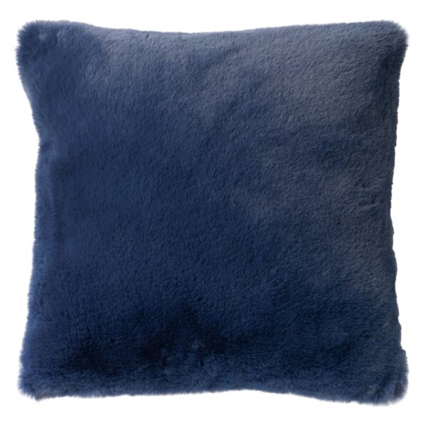 Coussin Dutch Decor Zaya bleu uni carré avec garnissage assorti inclus