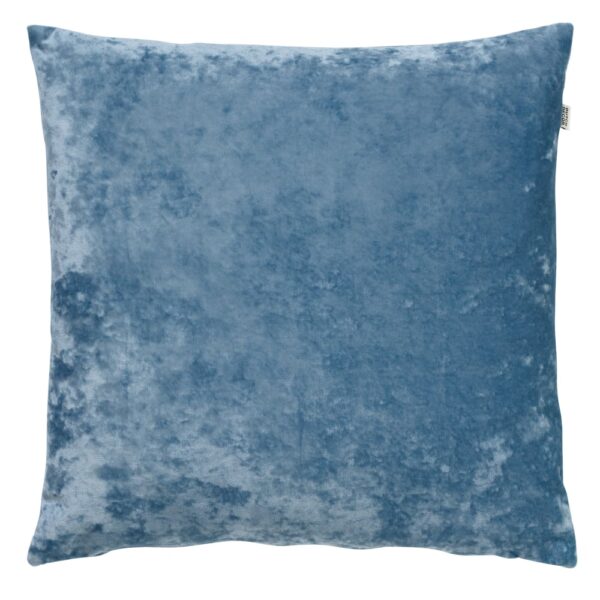 Coussin Dutch Decor Sky bleu carré en polyester avec fermeture éclair