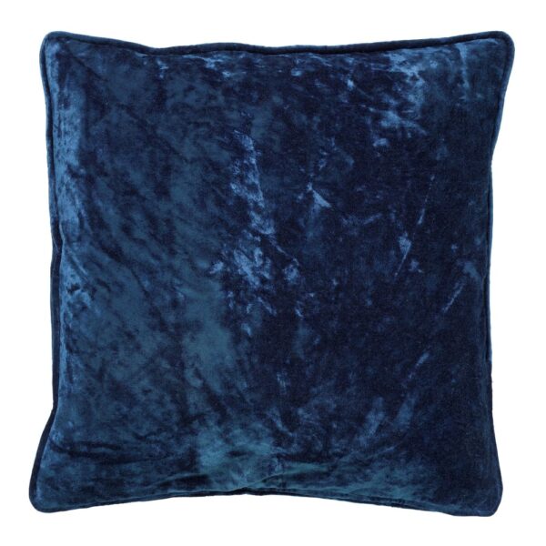 Coussin Hoii Chloé carré bleu en velours de viscose