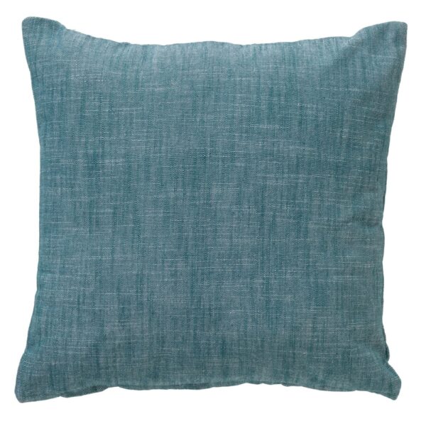 Coussin Dutch Decor Natura bleu uni carré avec housse en coton