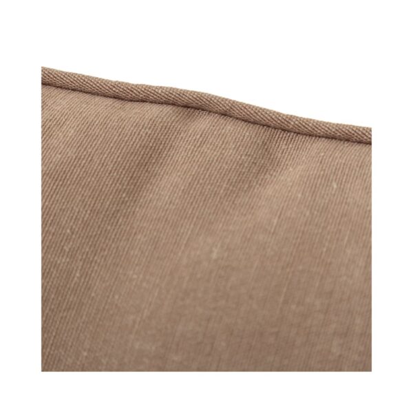 Coussin Wadiga carré beige en tissu coton polyester avec fermeture éclair cachée