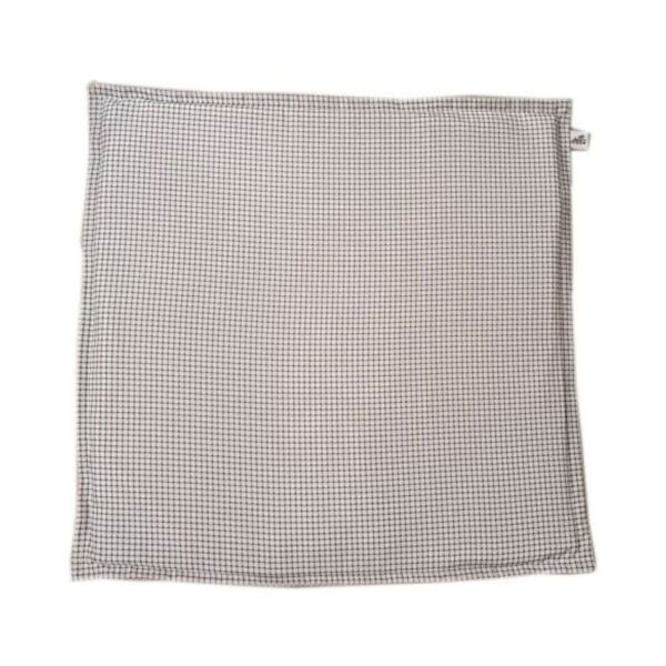 Coussin Decoclico Romy carré en coton imprimé à motifs quadrillés