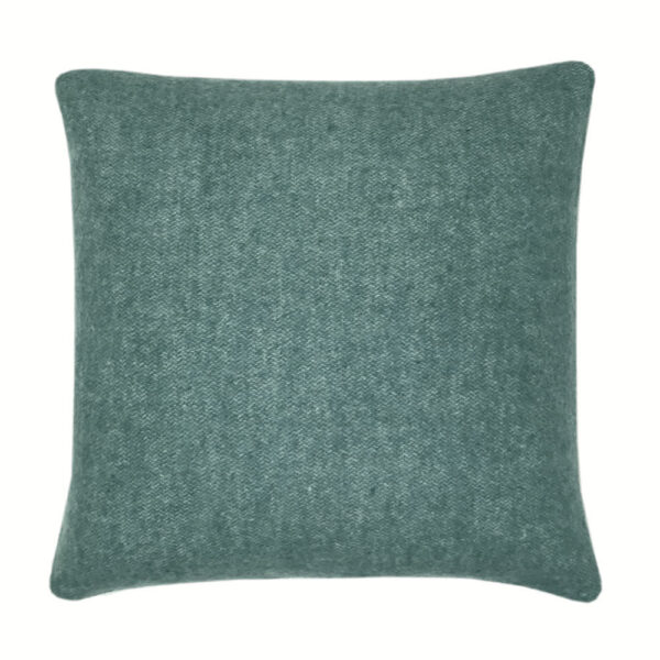 Coussin carré Malagoon en laine double face, vert tendre et décoratif