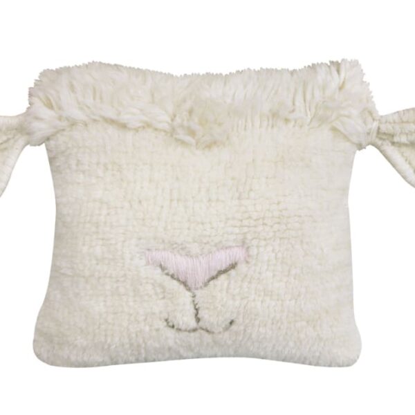 Coussin carré en laine mouton (35 x 35 cm)