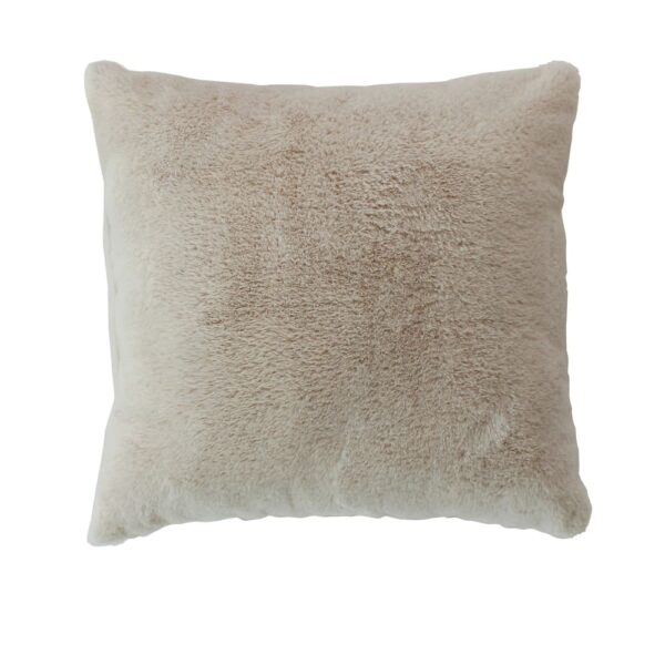 Coussin cocooning Home Maison beige en imitation fourrure, format carré 40 x 40 cm