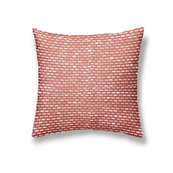 Coussin Today Désert Chik rouge chiné bicolore en coton carré