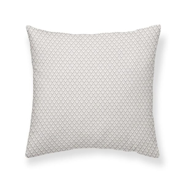 Coussin Today Karma beige imprimé, carré, avec finition oxford et enveloppe en coton