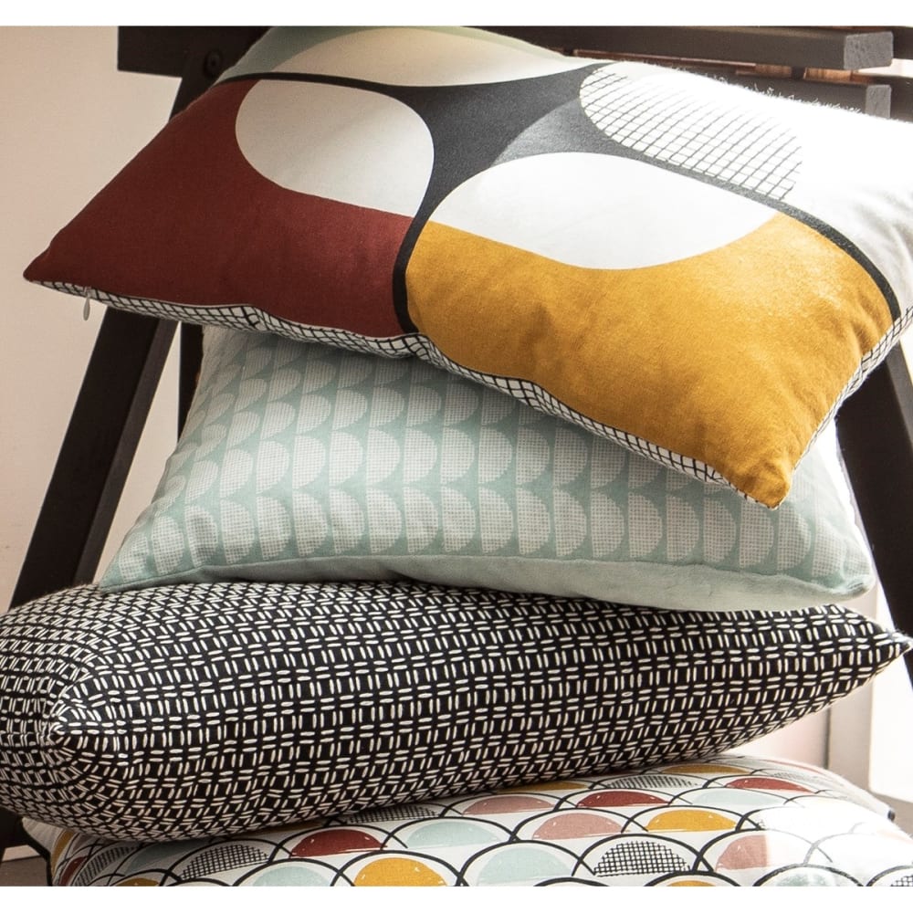 Coussin décoratif Today Terra Rosa carré imprimé multicolore avec housse en coton — vue 2