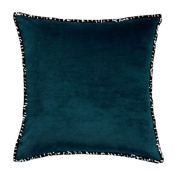 Coussin décoratif Today Hotel Tropik bleu carré avec passepoil bicolore
