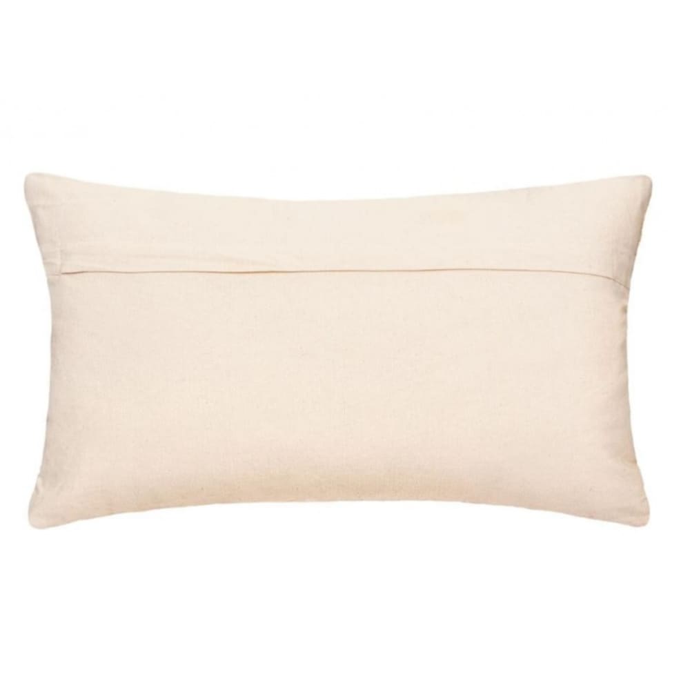 Coussin en coton MueMue beige à motif Ibiza, format rectangulaire allongé — vue 2