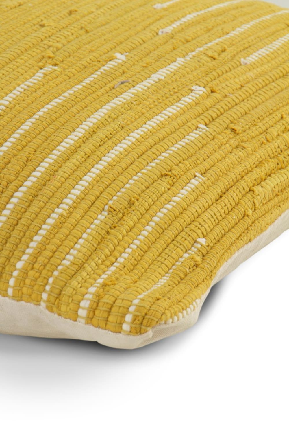 Coussin en coton GEESE HOME doré, tissé à la main, au format carré — vue 3