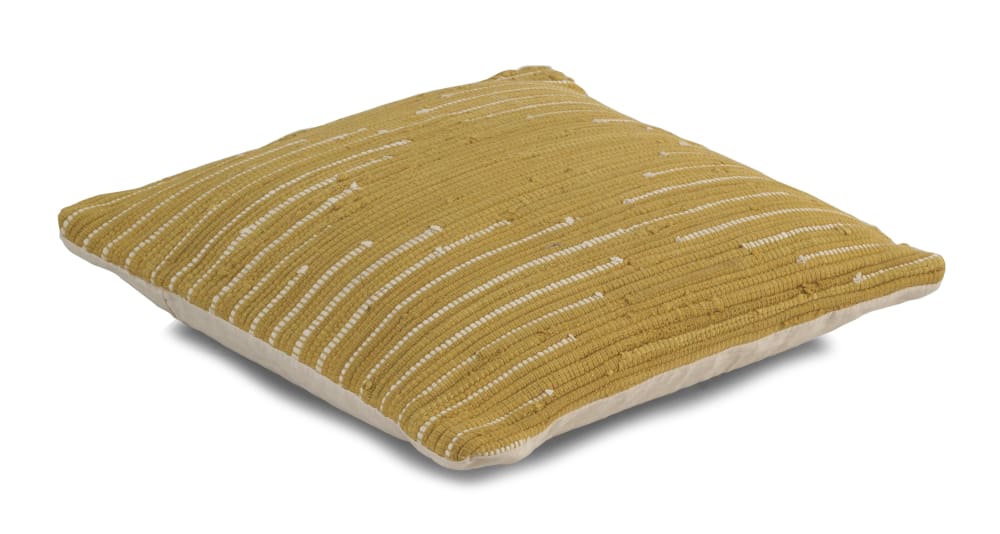 Coussin en coton GEESE HOME doré, tissé à la main, au format carré