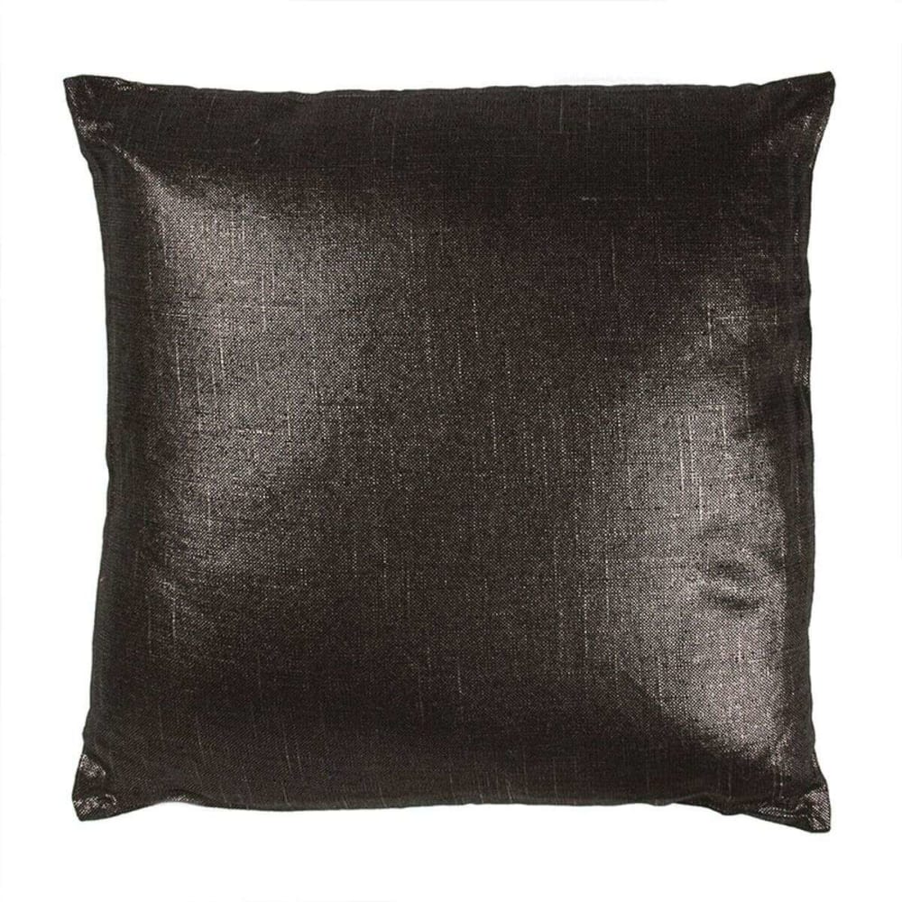 Coussin coton lin lurex noir carré aux reflets irisés de The Deco Factory — vue 2