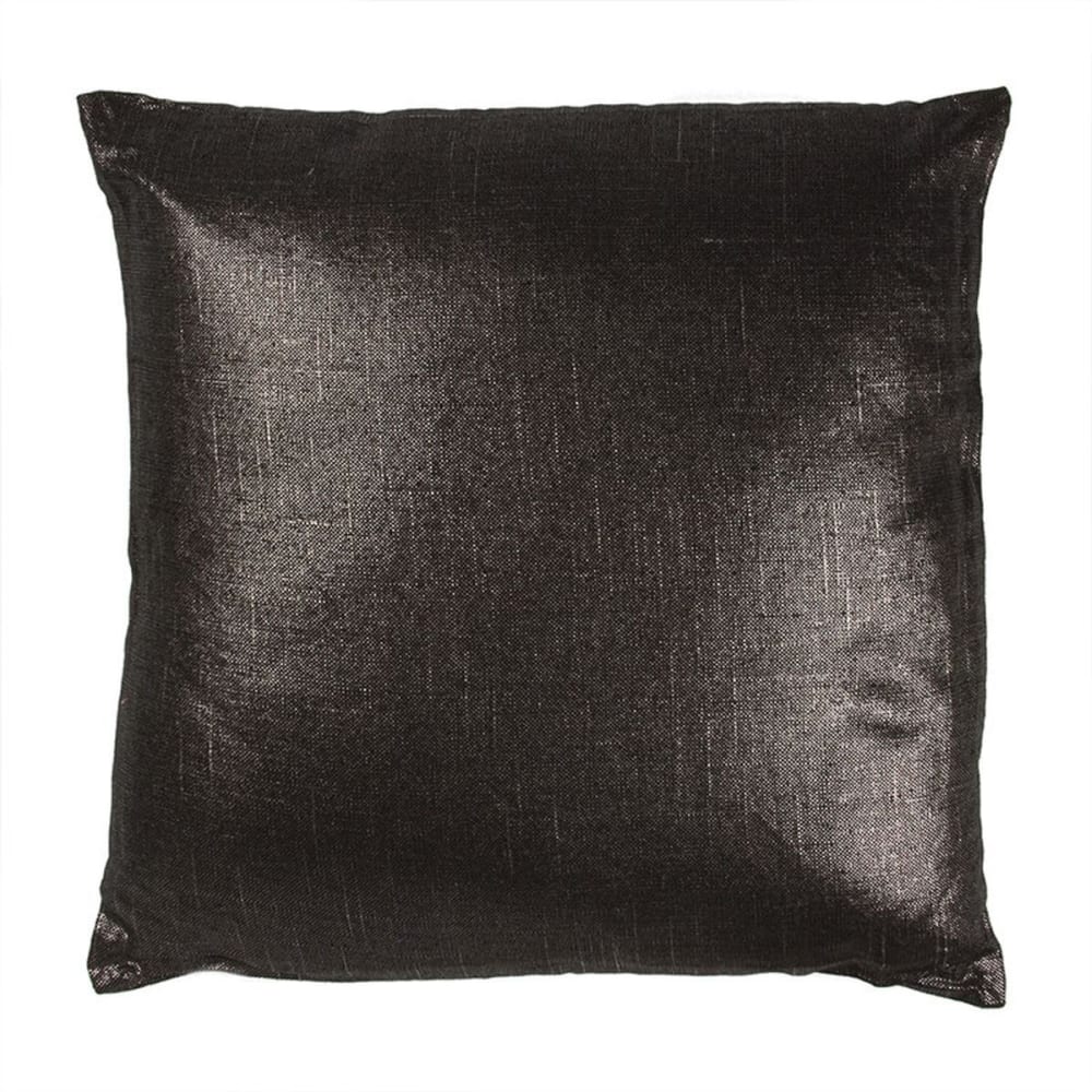 Coussin coton lin lurex noir carré aux reflets irisés de The Deco Factory — vue 3