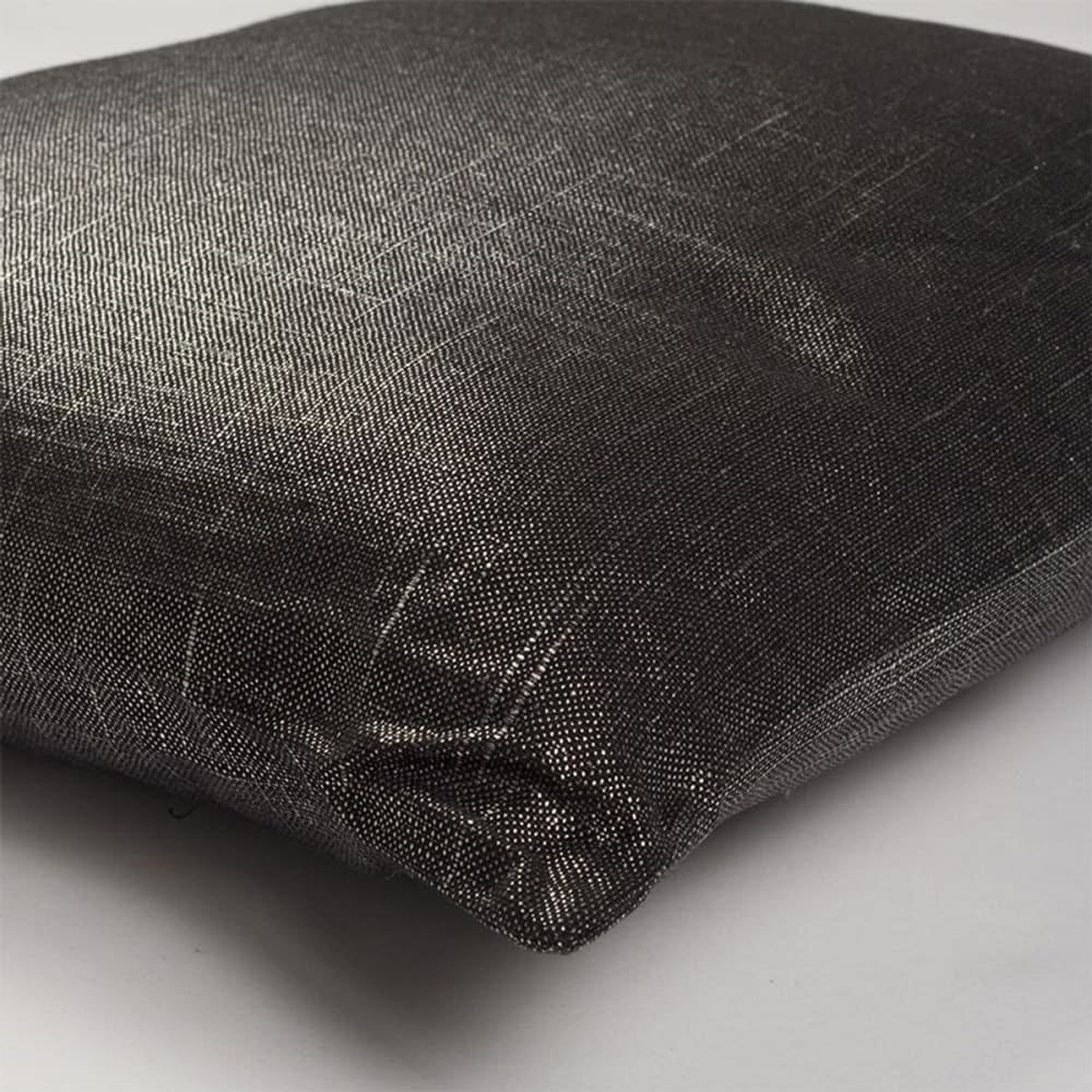 Coussin coton lin lurex noir carré aux reflets irisés de The Deco Factory — vue 4