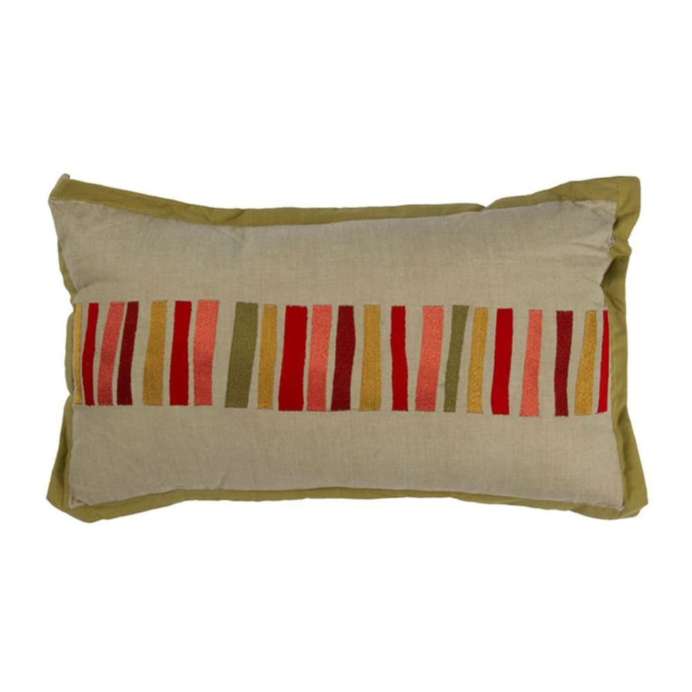 Coussin The Deco Factory en coton à rayures multicolores, format allongé — vue 3