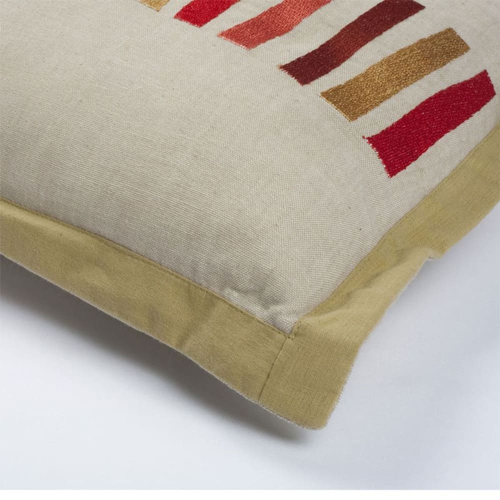 Coussin The Deco Factory en coton à rayures multicolores, format allongé — vue 4